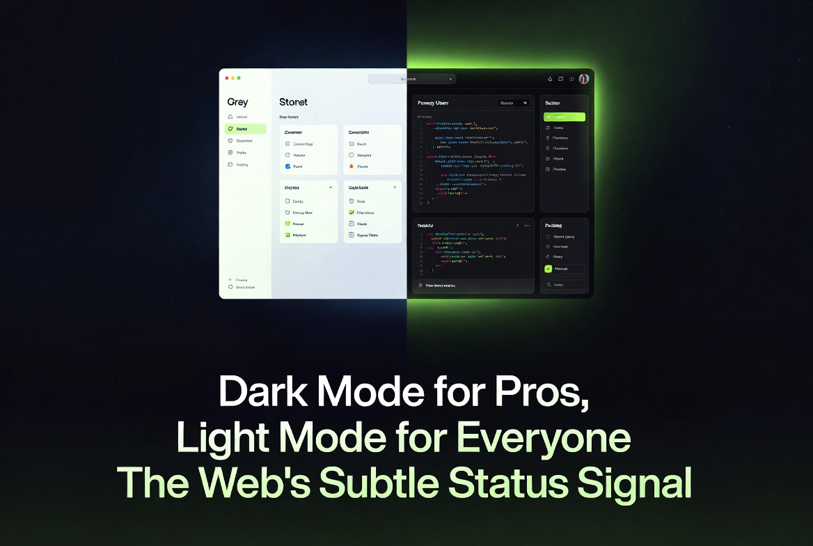 Dark Mode for Pros, Light Mode for Everyone The Web's Subtle Status Signal