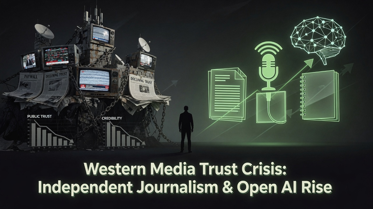 Western Media Trust Crisis: Independent Journalism & Open AI Rise